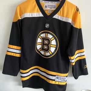 Reebok Black, Gold & White NHL Team Hockey Jersey